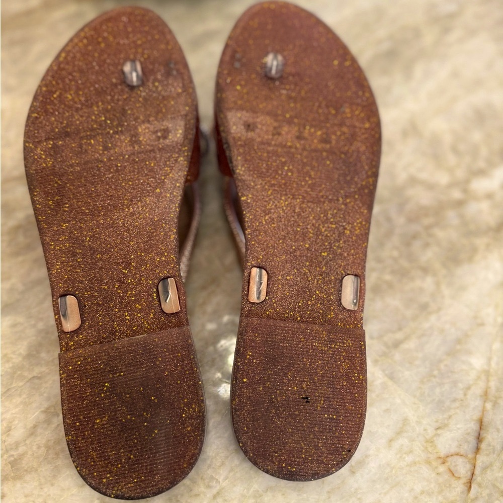 Melissa Glitter Brown Pink gold Flats with Bow. Jelly nostalgia. 😍 - Picture 7 of 11